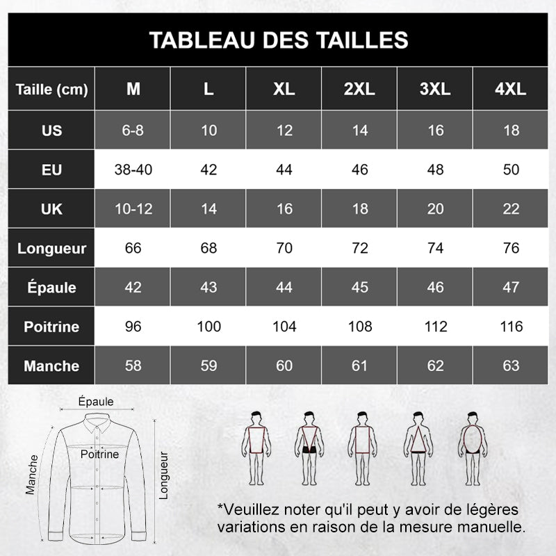 🔥55% de réduction🔥Chemise à manches longues sans repassage pour hommes de haute qualité