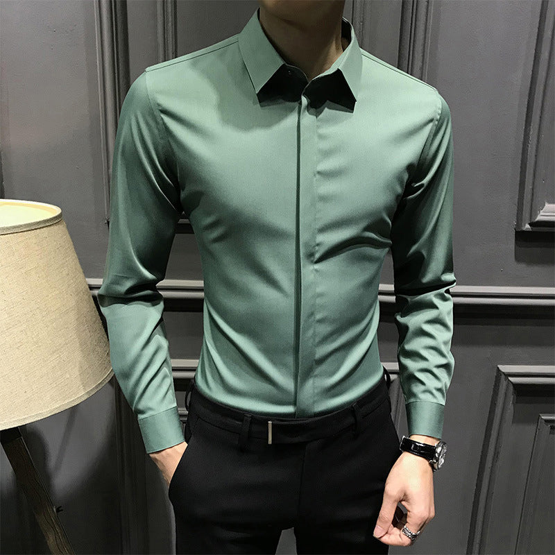 🔥50% de réduction👔Chemise boutonnée infroissable pour hommes