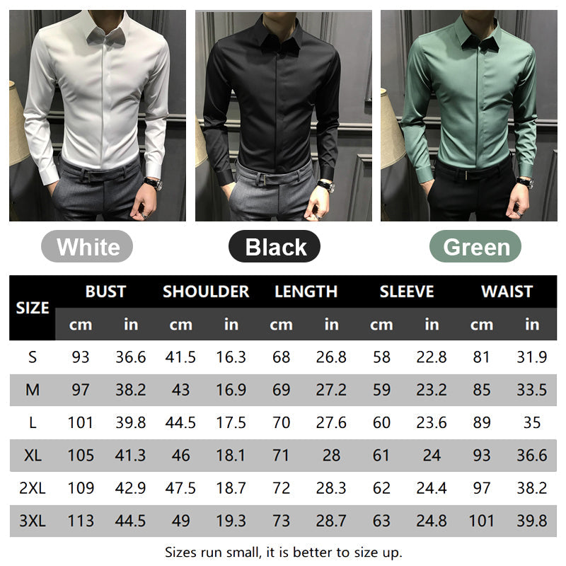 🔥50% de réduction👔Chemise boutonnée infroissable pour hommes