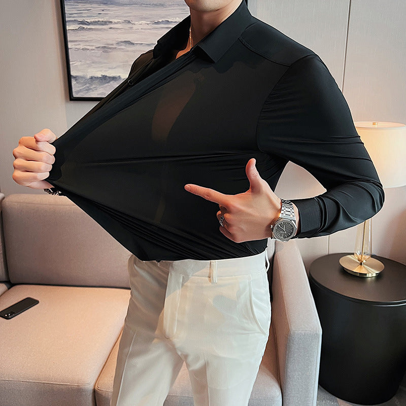 🔥50% de réduction👔Chemise boutonnée infroissable pour hommes
