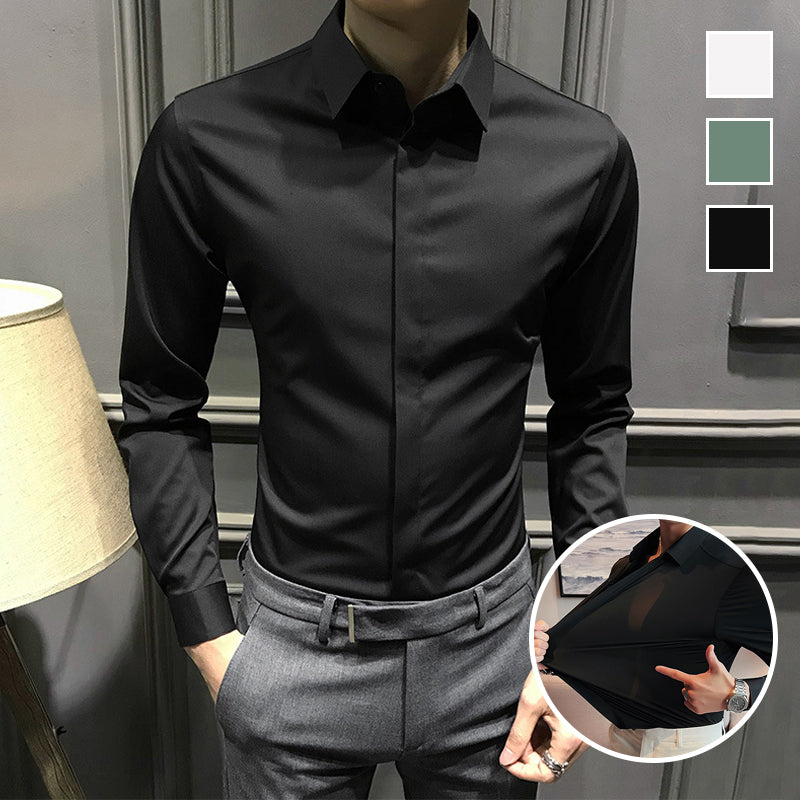 🔥50% de réduction👔Chemise boutonnée infroissable pour hommes