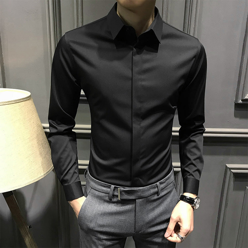 🔥50% de réduction👔Chemise boutonnée infroissable pour hommes