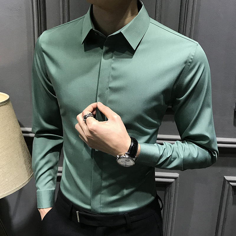 🔥50% de réduction👔Chemise boutonnée infroissable pour hommes
