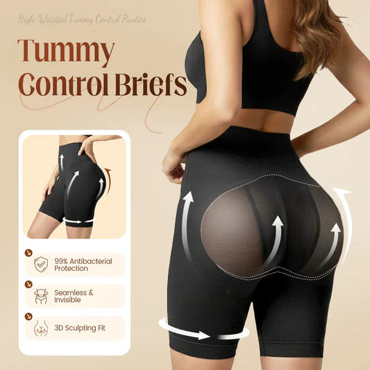 Short gainant taille haute pour rehausser les fesses