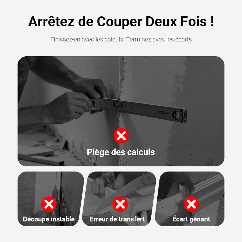 🔥Outil de mesure et de coupe d'onglets 2 en 1