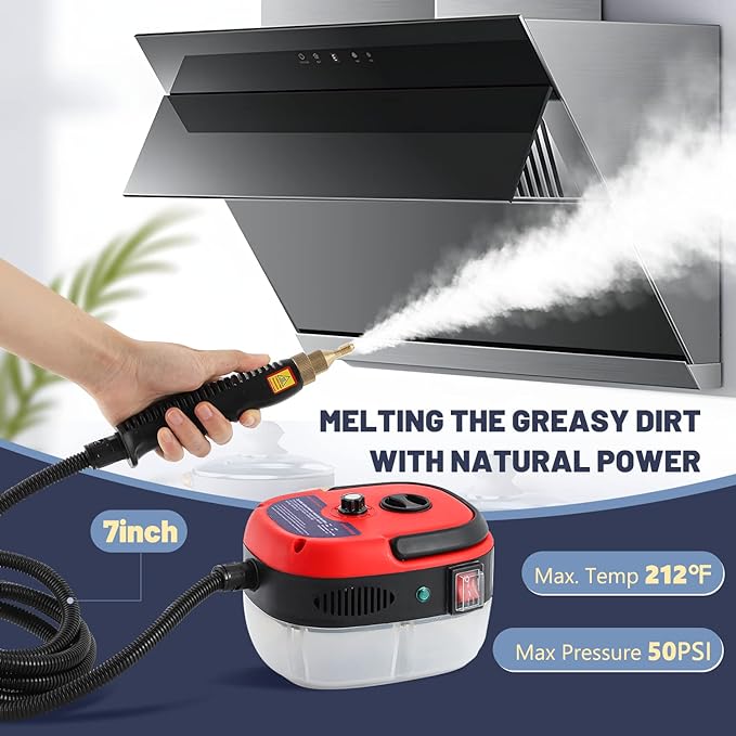 🔥2025 Nouvelle mise à niveau Vente chaude🔥🔥2500W Nettoyeur à Vapeur à Haute Température Pressurisée Portatif