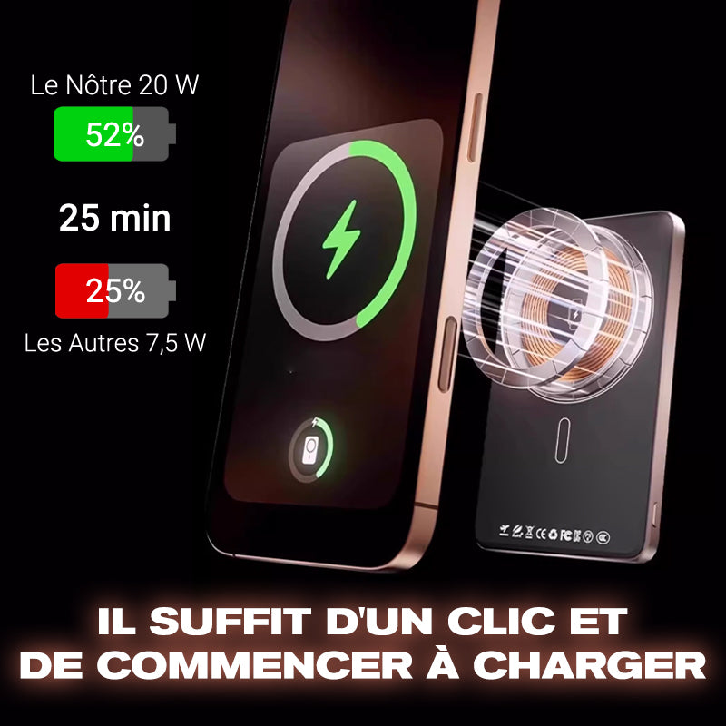 🎁Nouveaux produits vendus à chaud💯 Chargeur Portable Magnétique Ultra-fin avec Support