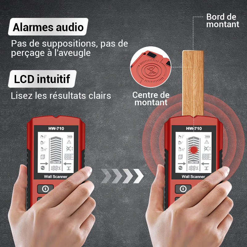 🎉 Offre spéciale 2025 : 50% de réduction ! 💯🪛Détecteur de métaux et de murs portable multifonction