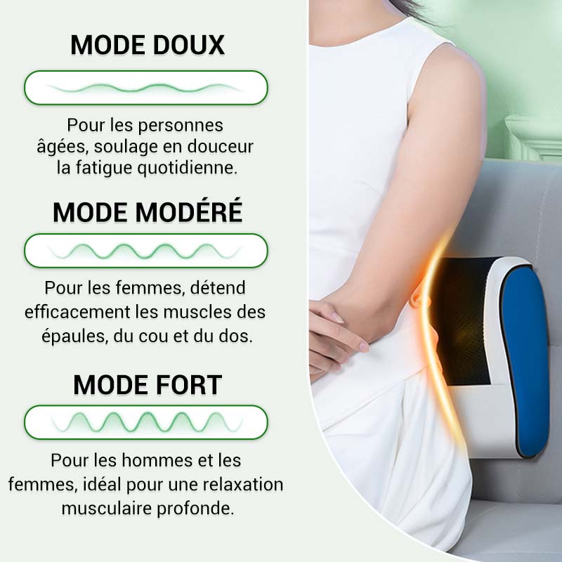 ✨✨Votre propre masseur☺️Coussin de massage multifonctionnel à pétrissage profond avec chaleur【Livraison gratuite】