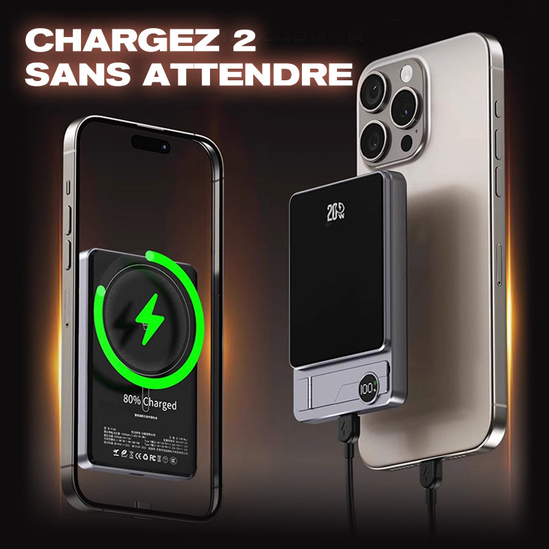 🎁Nouveaux produits vendus à chaud💯 Chargeur Portable Magnétique Ultra-fin avec Support