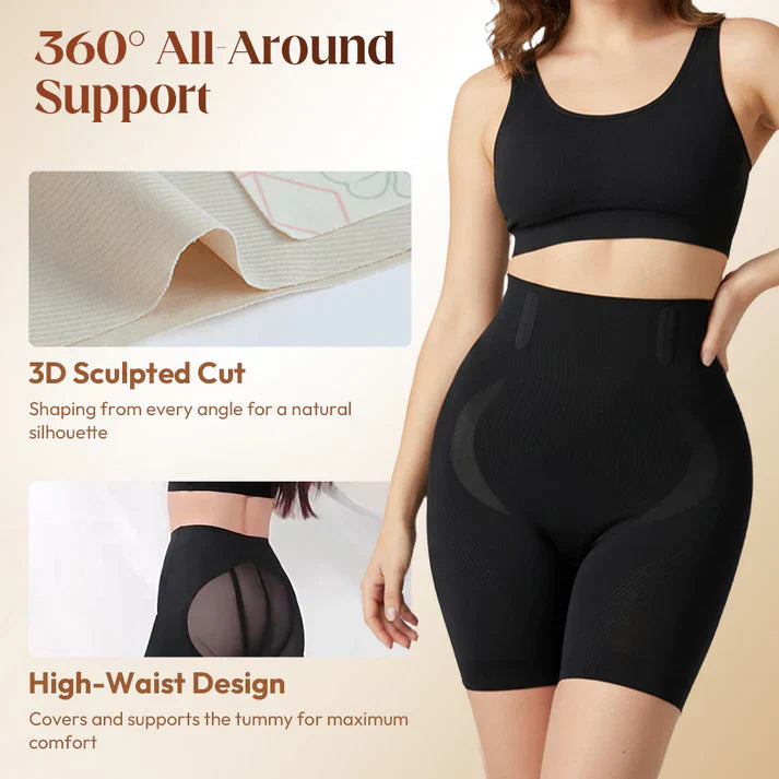 Short gainant taille haute pour rehausser les fesses