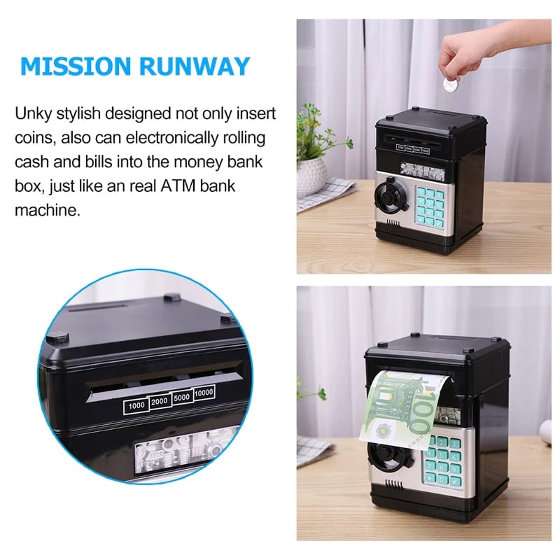 🔥Mini ATM Machine de dépôt et de retrait automatique avec code PIN électronique