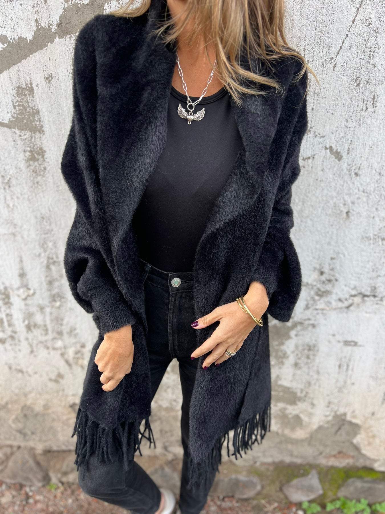 đ„DurĂ©e limitĂ©e -58%đ„Manteau Ă manches longues et pompons pour femmeăVente directe d'usineă