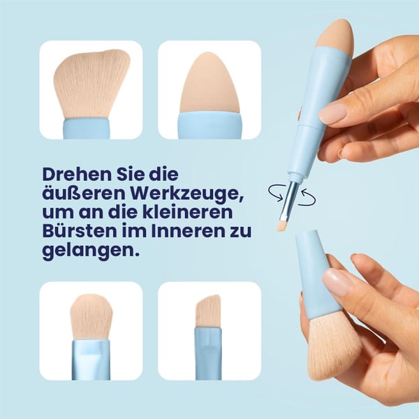 Brosse cosmétique multifonctionnelle 4 en 1
