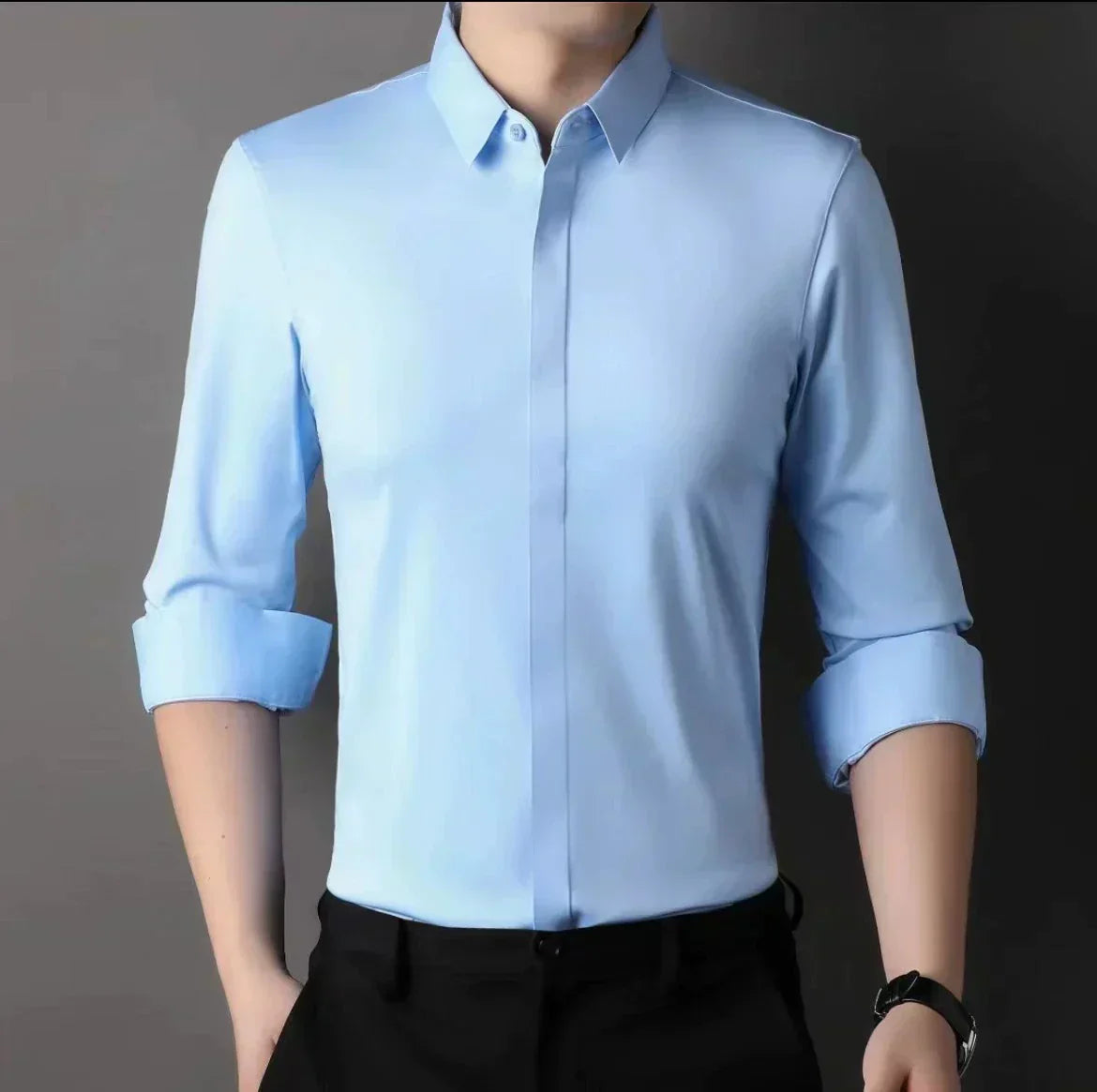 🔥50% de réduction👔Chemise boutonnée infroissable pour hommes