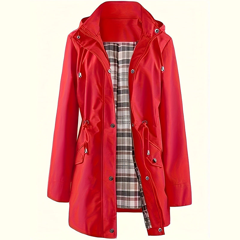🔥Vente chaude 58% de réduction🔥Vestes décontractées de couleur unie, manteaux coupe-vent imperméables, coupe-vent à capuche