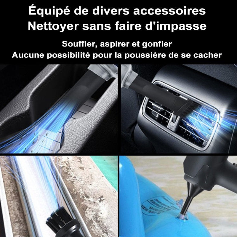 🔥Meilleur vendeur du Nouvel An🏆 Aspirateur sans fil tout-en-un souffler, aspirer et gonfler pour la maison et la voiture
