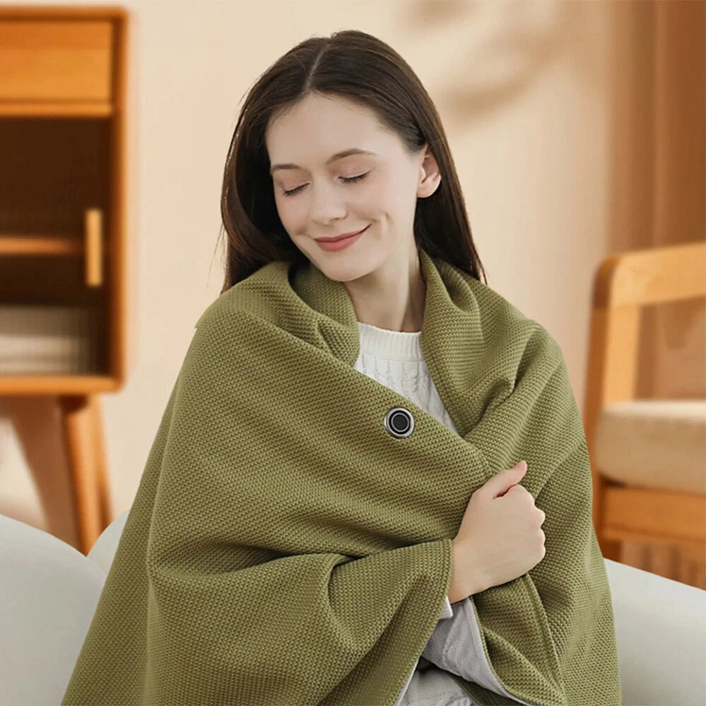 🔥Soldes de Noël - Jusqu'à 50% de réduction❄️Couverture chauffante électrique portable à fermeture éclair douce☀️Réchauffez tout l'hiver