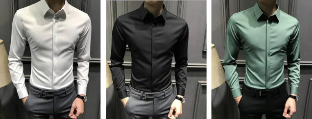 🔥50% de réduction👔Chemise boutonnée infroissable pour hommes