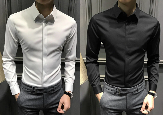 🔥50% de réduction👔Chemise boutonnée infroissable pour hommes