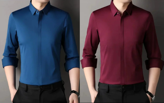 🔥50% de réduction👔Chemise boutonnée infroissable pour hommes