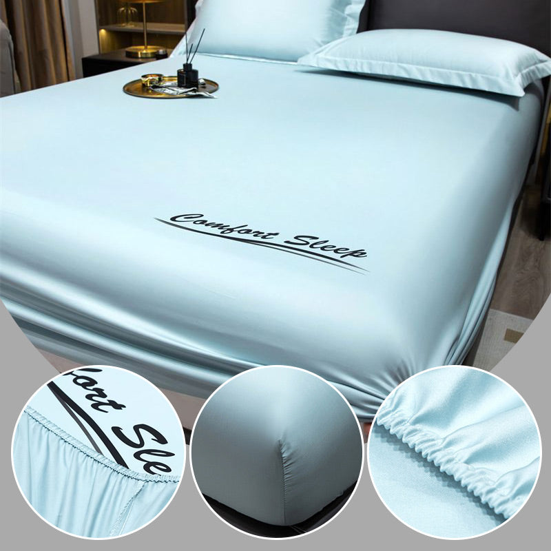 Drap-housse de lit soyeux rafraîchissant par glace d'été, housse d'oreiller🎀