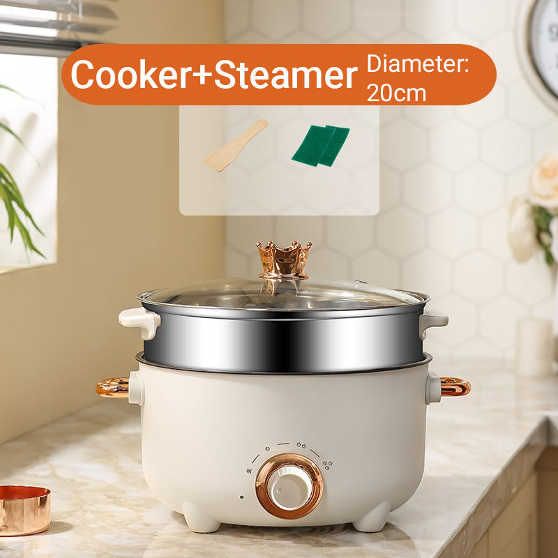 Cuisinière électrique multifonctionnelle antiadhésive avec cuiseur vapeur