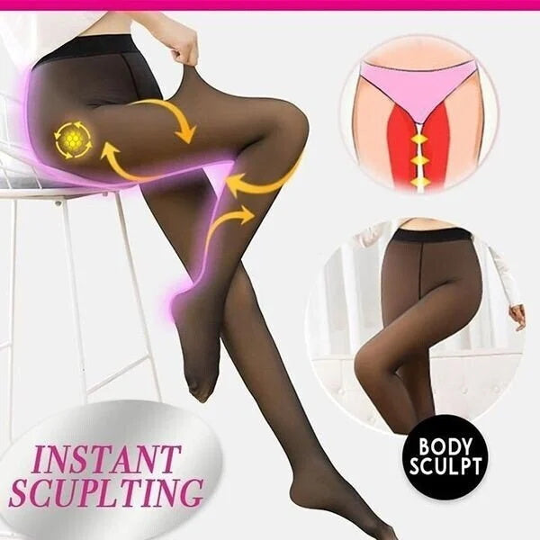 🔥Mintiml® Pantalons serrés élastiques doublés de peluche chaude