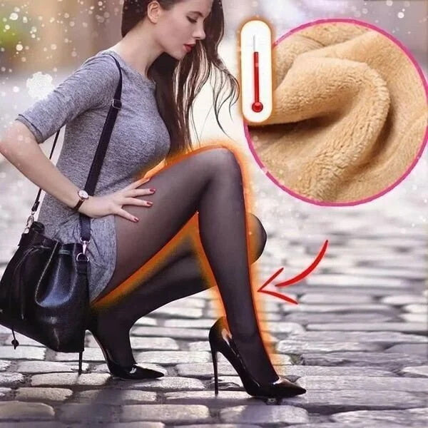 🔥Mintiml® Pantalons serrés élastiques doublés de peluche chaude