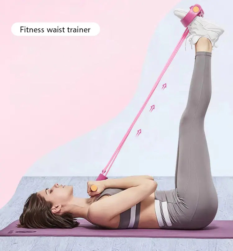 Corde de Résistance Multifonctionnelle avec Pédale Pour Pilates et Abdominaux