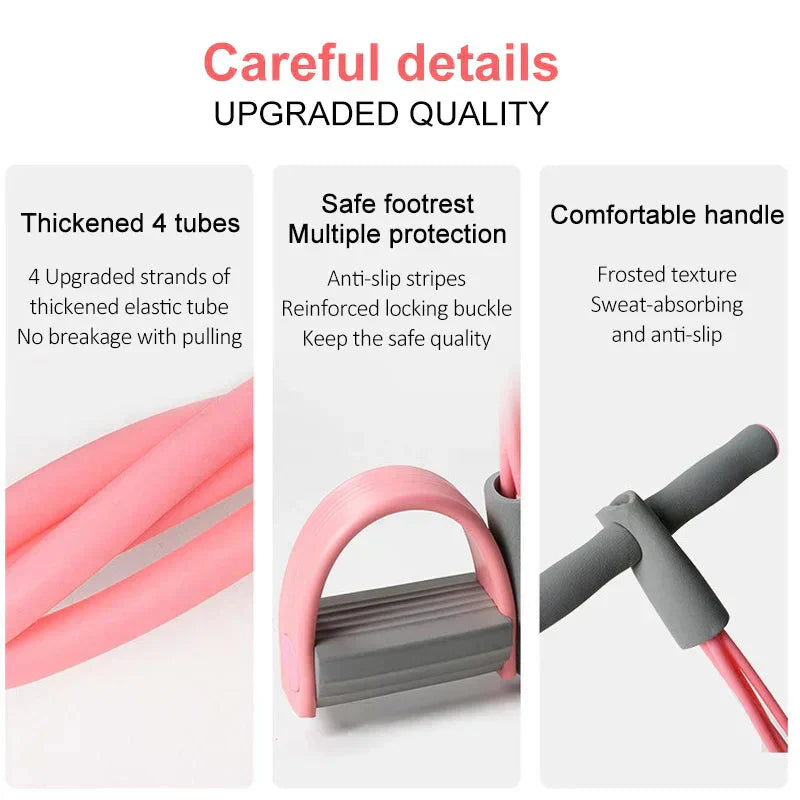 Corde de Résistance Multifonctionnelle avec Pédale Pour Pilates et Abdominaux