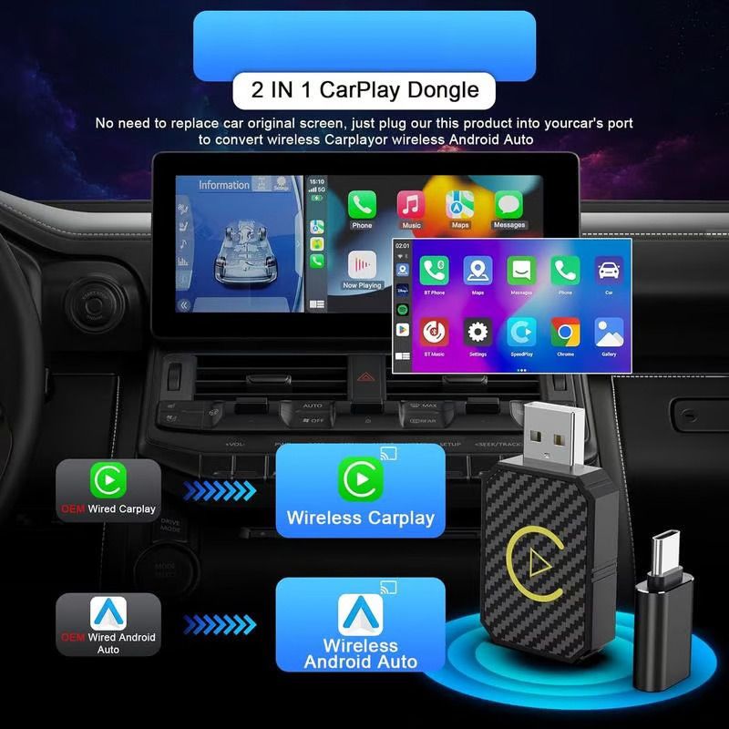🥰2025 Nouvelle offre spéciale - 50% de réduction ✨ Adaptateur Carplay sans fil d'interconnexion embarquée