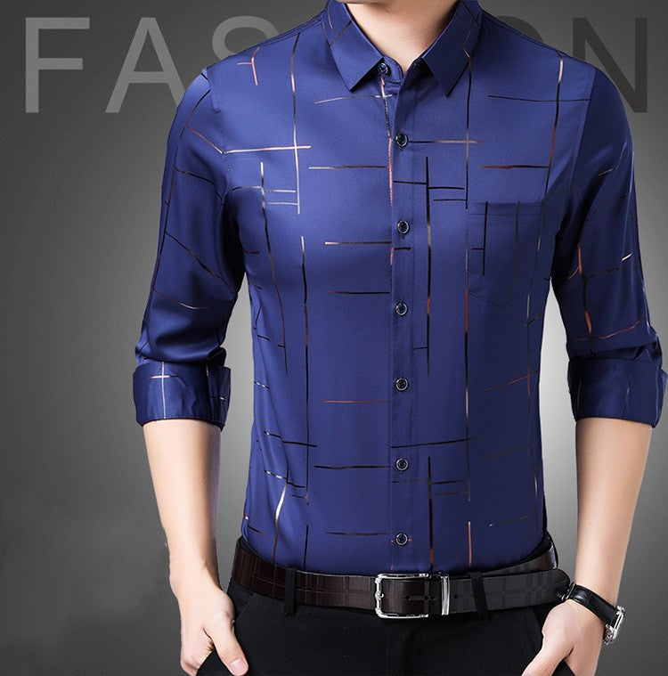 🔥55% de réduction🔥Chemise à manches longues sans repassage pour hommes de haute qualité