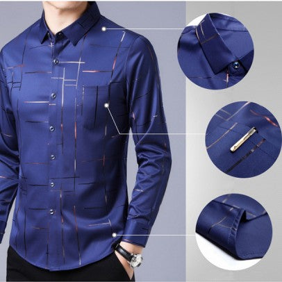 🔥55% de réduction🔥Chemise à manches longues sans repassage pour hommes de haute qualité