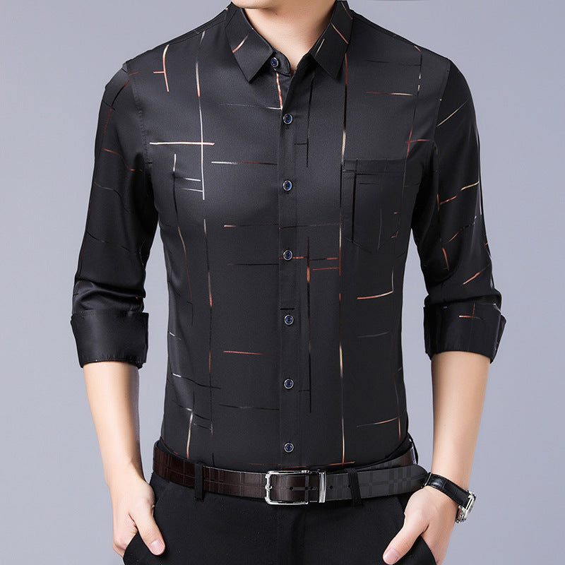 🔥55% de réduction🔥Chemise à manches longues sans repassage pour hommes de haute qualité