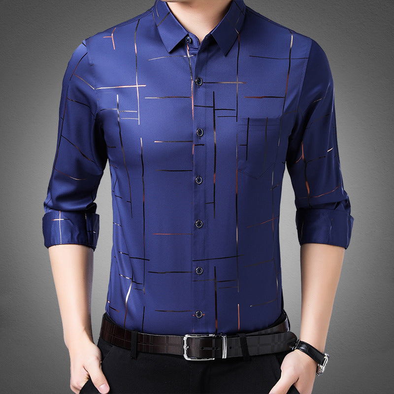 🔥55% de réduction🔥Chemise à manches longues sans repassage pour hommes de haute qualité