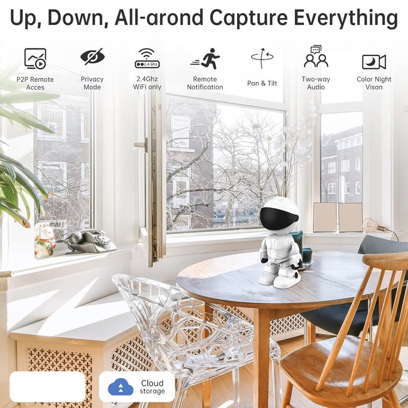 đ„Super valeur 50% de rĂ©ductionđ„CamĂ©ra en Forme de Robot IntĂ©rieur Sans Fil avec DĂ©tection de MouvementăLivraison gratuiteă