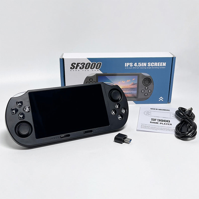 🎮🔥 Console portable SF3000 – Écran HD 4,5 pouces, plus de 20000 classiques ! 🌟(🔥50% de réduction)