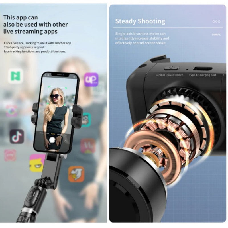 💥Offre Spéciale - 50% de réduction💥📱Stabilisateur de cardan pliable à 3 axes rotatif à 360 ° pour smartphones, capturez la vie de manière stable