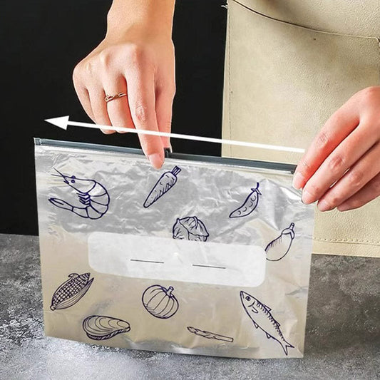 Sac de Conservation en Aluminium Reutilisable et Fermable 🥢🌍 - Parfait pour Stocker et Protéger Vos Aliments!