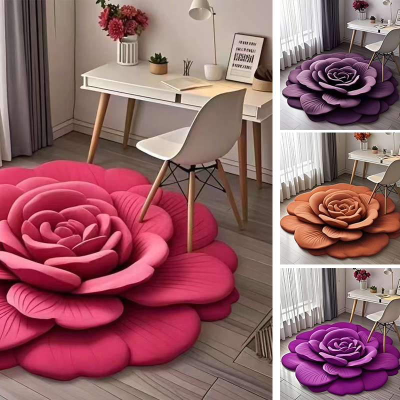 🏠Nouveaux produits 2025🔥Tapis de sol Floral Plush & Diatomaceous Earth