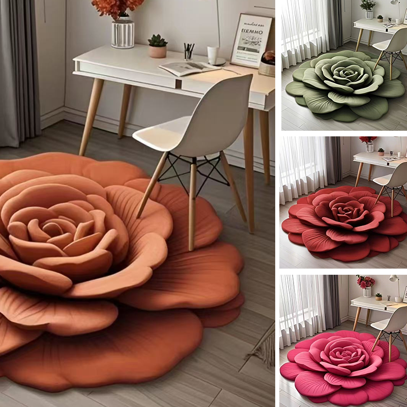 🏠Nouveaux produits 2025🔥Tapis de sol Floral Plush & Diatomaceous Earth