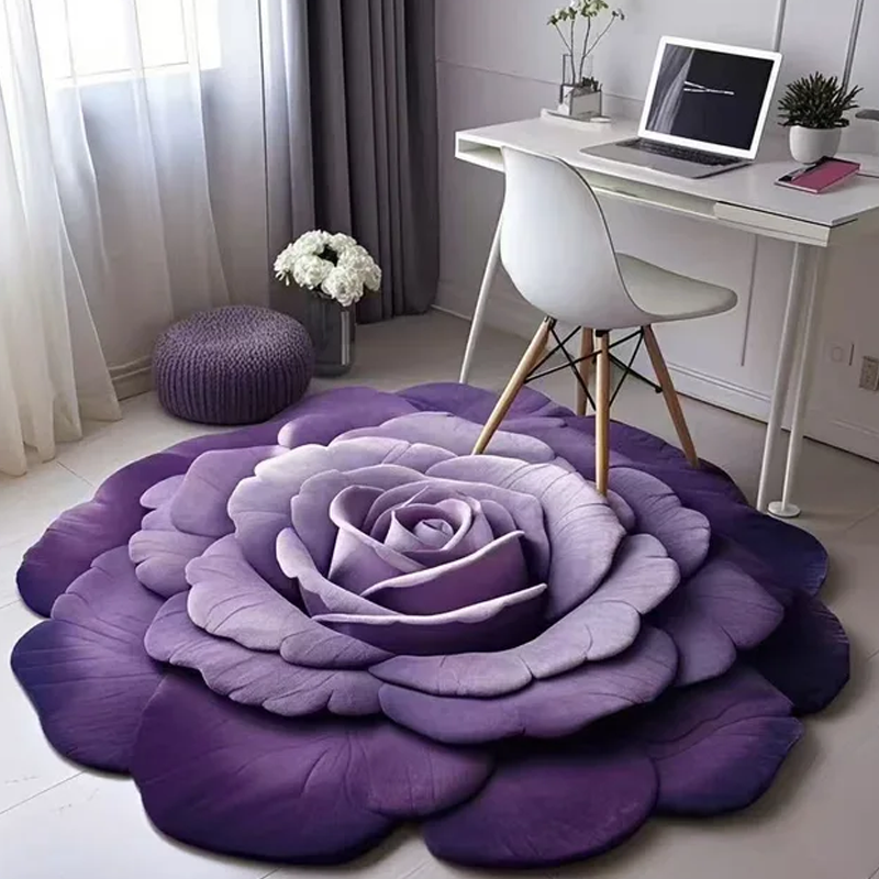 🏠Nouveaux produits 2025🔥Tapis de sol Floral Plush & Diatomaceous Earth