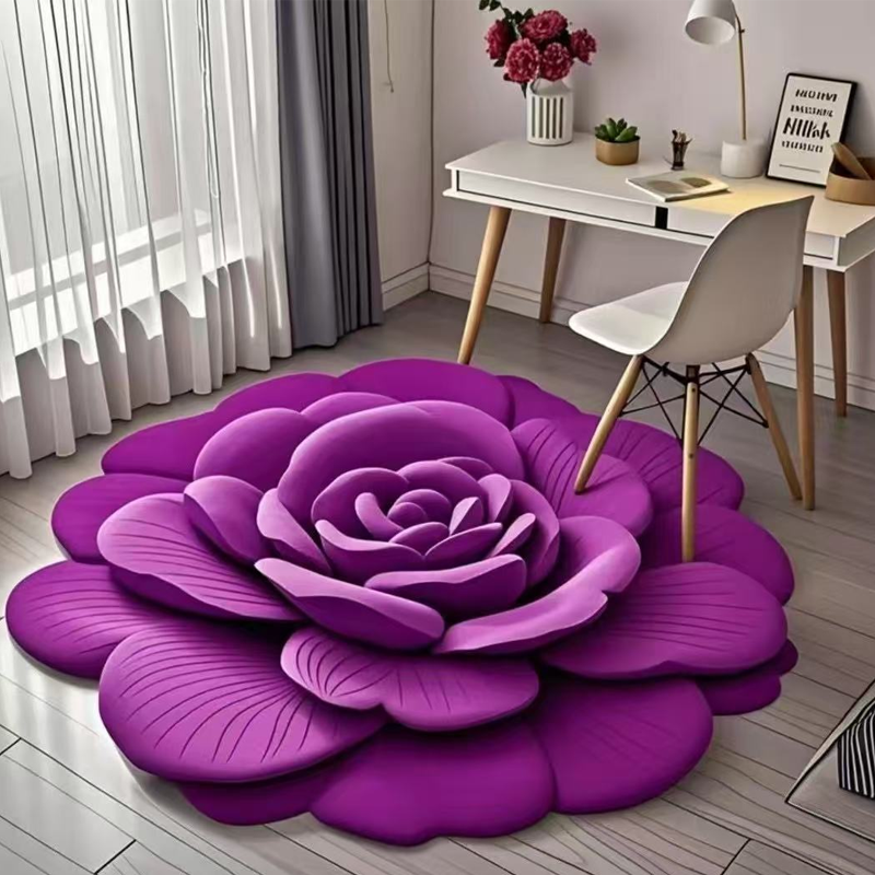 🏠Nouveaux produits 2025🔥Tapis de sol Floral Plush & Diatomaceous Earth