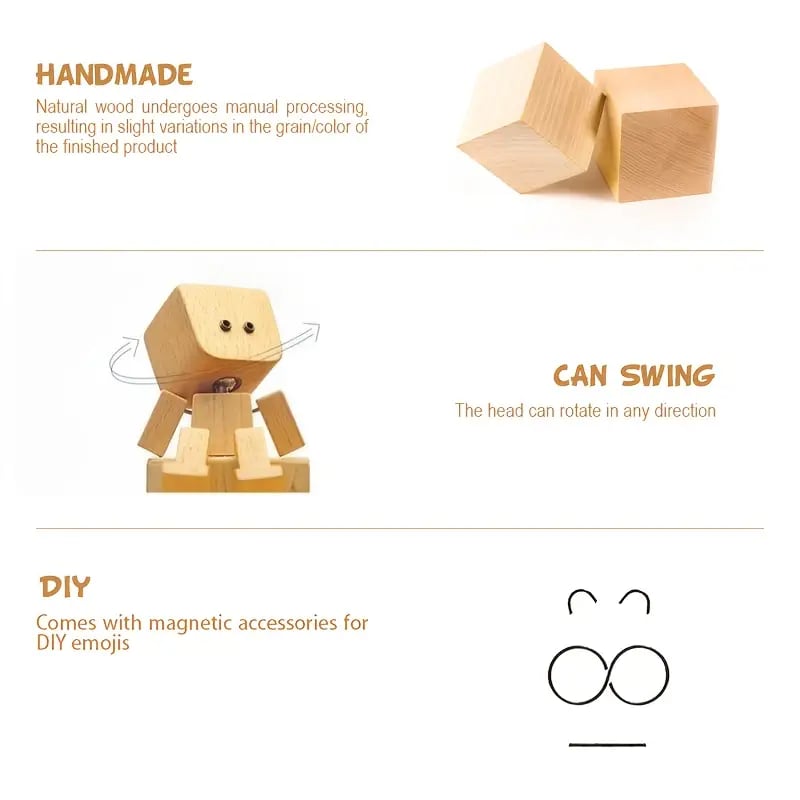 đ„Dernier jour de vente - 50% de rĂ©ductionđ„Charmante petite figurine en bois qui se balance