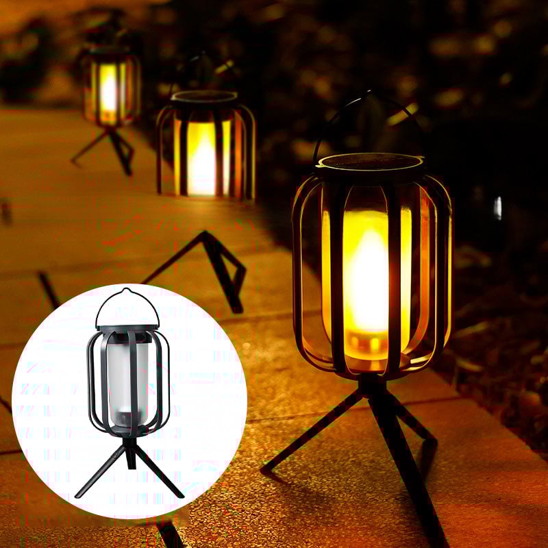 ✨️60% de réduction✨️Lampe d'extérieur en forme de lanterne solaire avec 4 modes d'éclairage