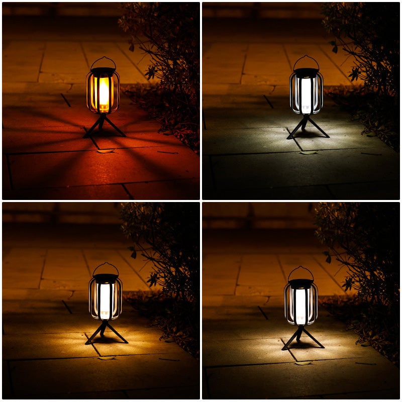 ✨️60% de réduction✨️Lampe d'extérieur en forme de lanterne solaire avec 4 modes d'éclairage
