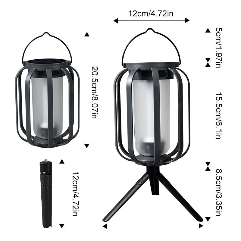 ✨️60% de réduction✨️Lampe d'extérieur en forme de lanterne solaire avec 4 modes d'éclairage