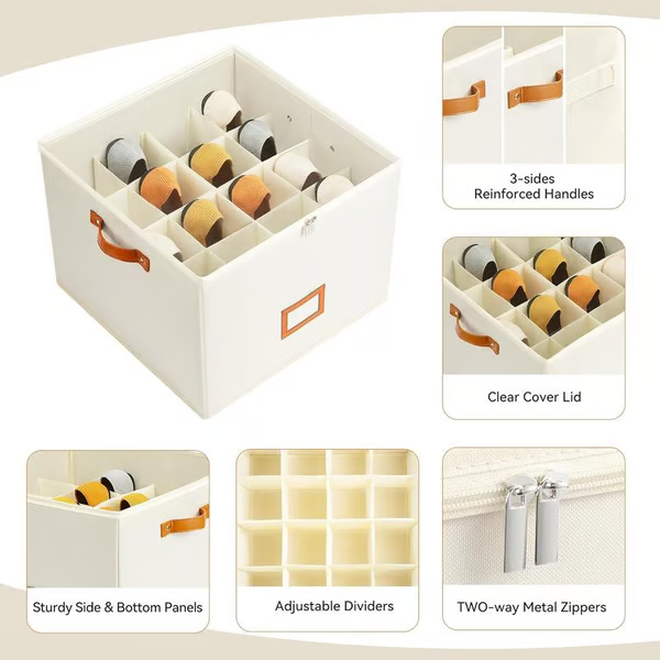 ⏳Offre à durée limitée : 57 % de réduction💥Organisateur de chaussures en tissu, boîte de rangement