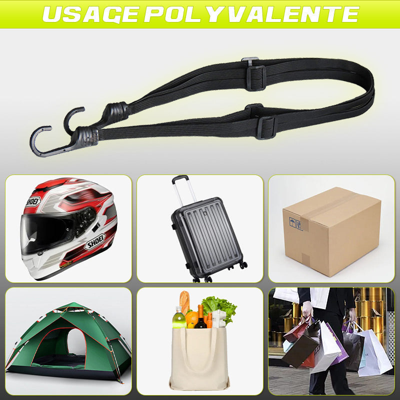 Corde pour casque hautement élastique Cordon de fixation pour bagages